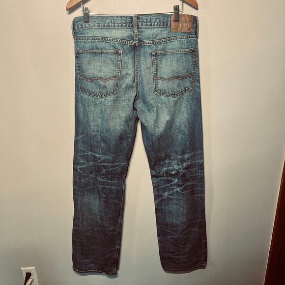 American Eagle Jeans Men Original Boot Distressed Denim Cotton Casual 34/36 - Picture 5 of 7